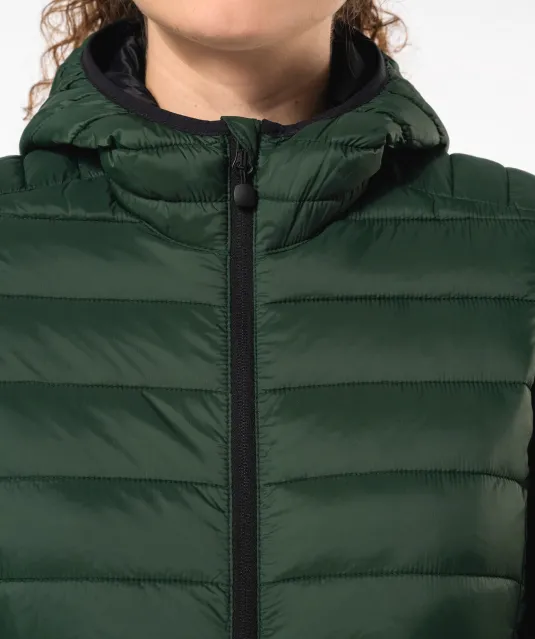 K6111 - Ladies' lightweight hooded padded jacket Black