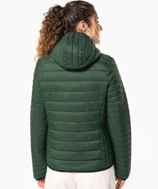 K6111 - Ladies' lightweight hooded padded jacket Black