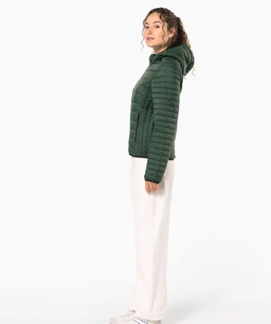 K6111 - Ladies' lightweight hooded padded jacket Black