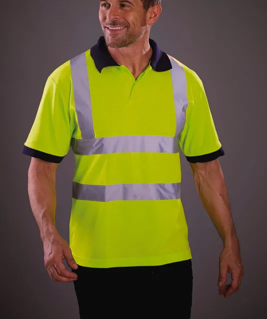 YHVJ210 - High Visibility polo korte mouwen Hi Vis Orange