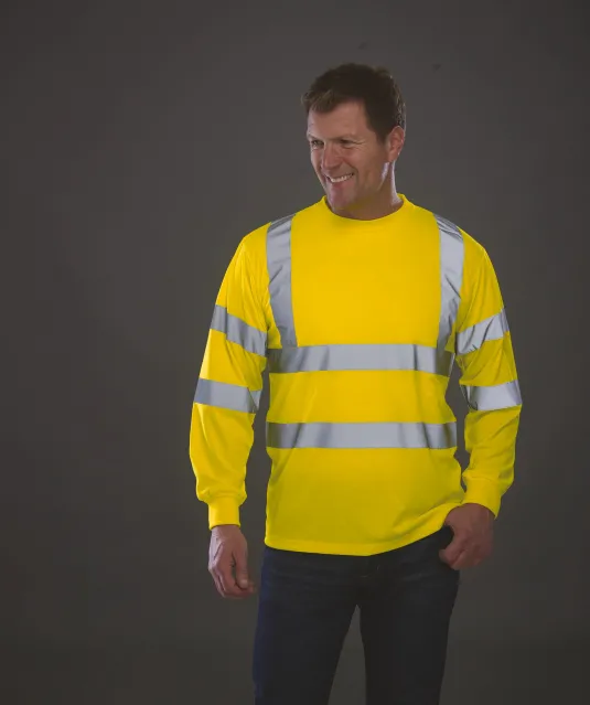 YHVJ420 - Hi-Vis T-shirt lange mouwen Hi Vis Orange