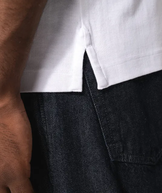 K286 - Gestreepte uniseks polo korte mouwen Navy / White Stripes
