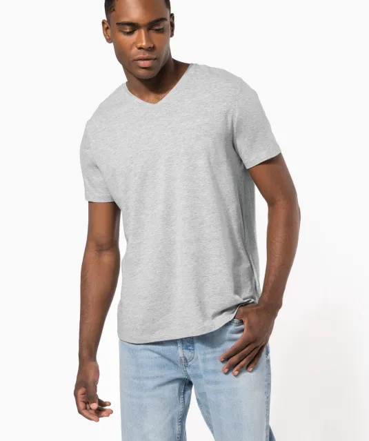 K3014 - T-shirt korte mouwen V-hals White