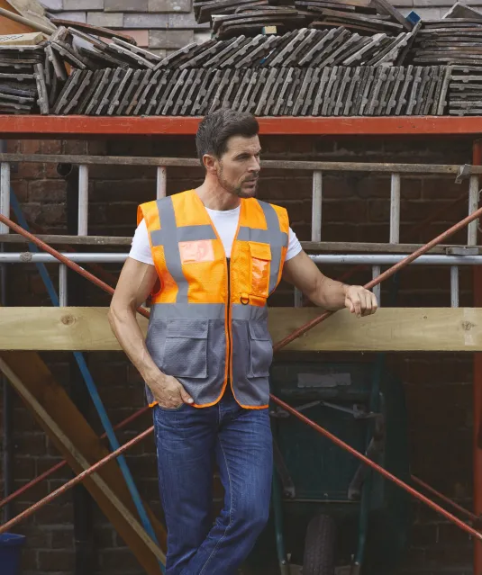 YHVW820 - Top Cool -hoge zichtbaarheid hesje Hi Vis Yellow