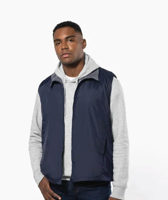 K679 - Met fleece gevoerde bodywarmer unisex Black / Grey