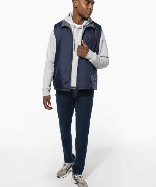 K679 - Met fleece gevoerde bodywarmer unisex Black / Grey