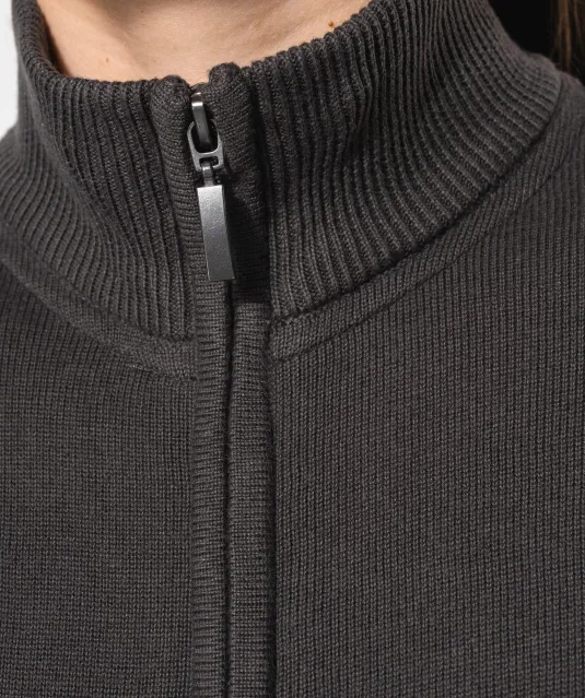 K962 - Dames cardigan met rits Black