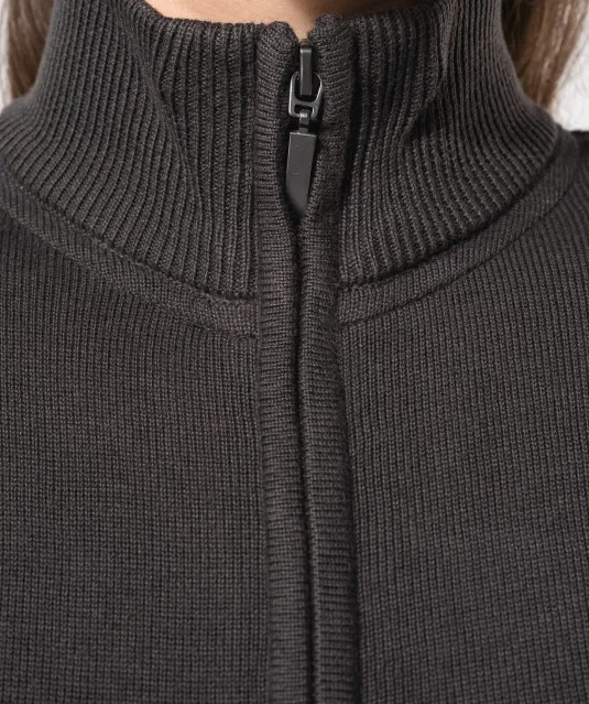 K962 - Dames cardigan met rits Black