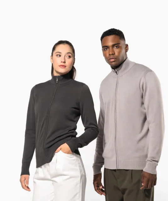K961 - Heren cardigan met rits Black