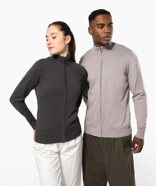 K961 - Heren cardigan met rits Black