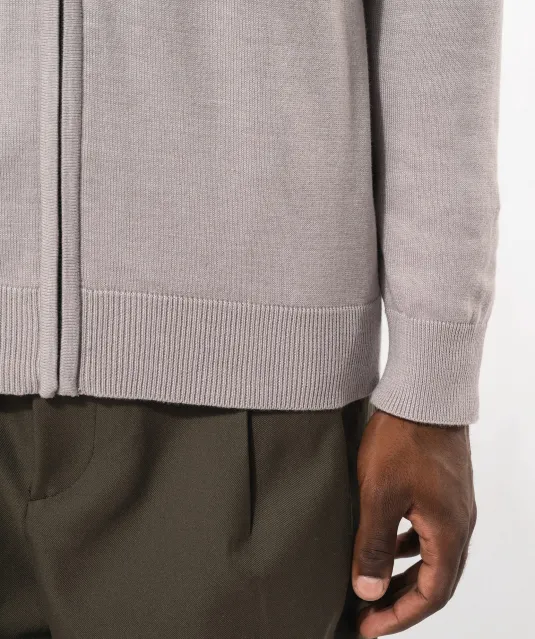 K961 - Heren cardigan met rits Black