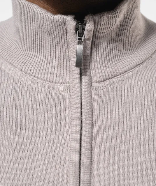 K961 - Heren cardigan met rits Black