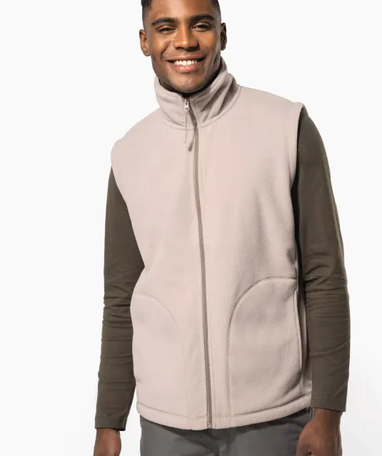 K913 - Bodywarmer van microfleece heren Dark Grey