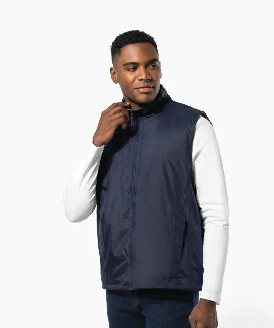 K679 - Met fleece gevoerde bodywarmer unisex Black / Grey