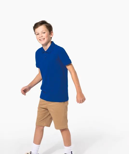 K268 - Kinderpolo met korte mouwen White