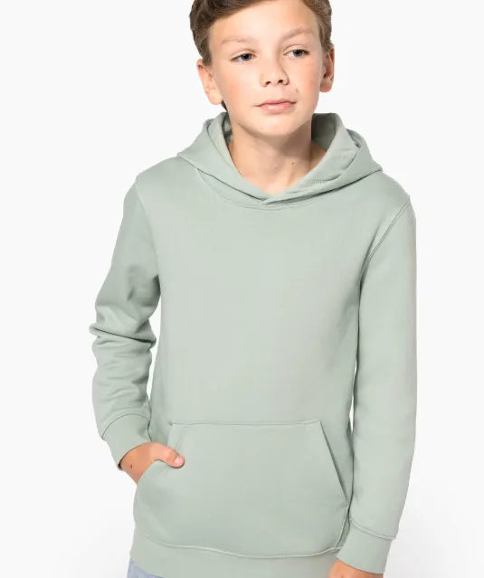 K4029 - Ecologische kindersweater met capuchon White