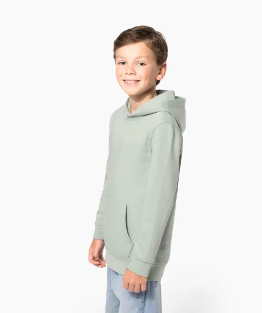K4029 - Ecologische kindersweater met capuchon White