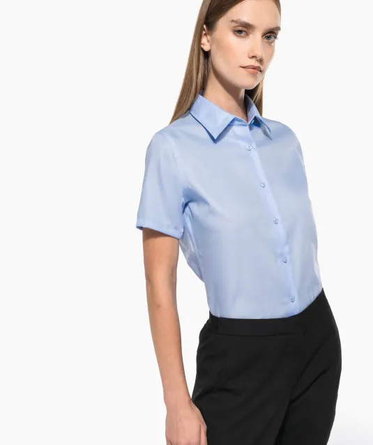 K540 - Dames non-iron blouse korte mouwen White
