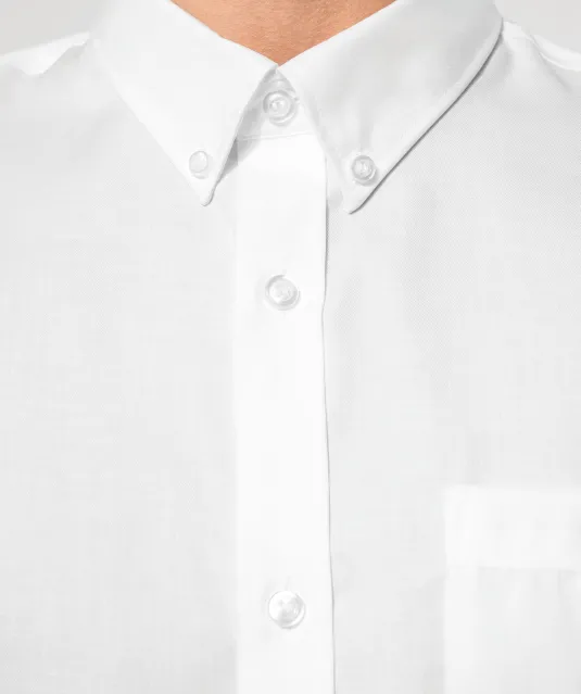 K539 - Heren non-iron micro sergé overhemd korte mouwen White