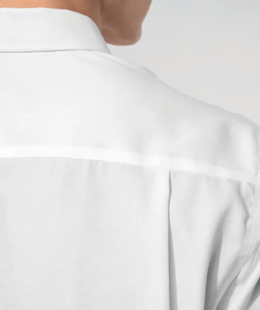 K539 - Heren non-iron micro sergé overhemd korte mouwen White