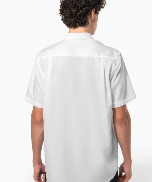 K539 - Heren non-iron micro sergé overhemd korte mouwen White
