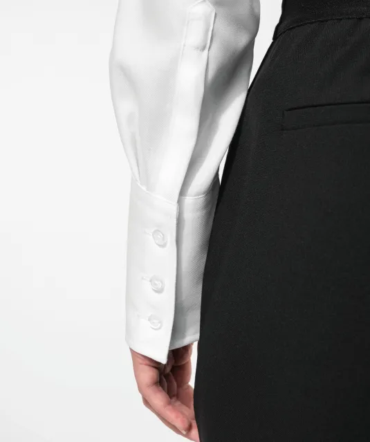 K538 - Dames non-iron blouse lange mouwen White
