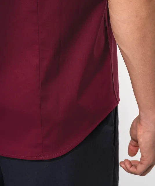 K531 - Heren stretch overhemd korte mouwen Black