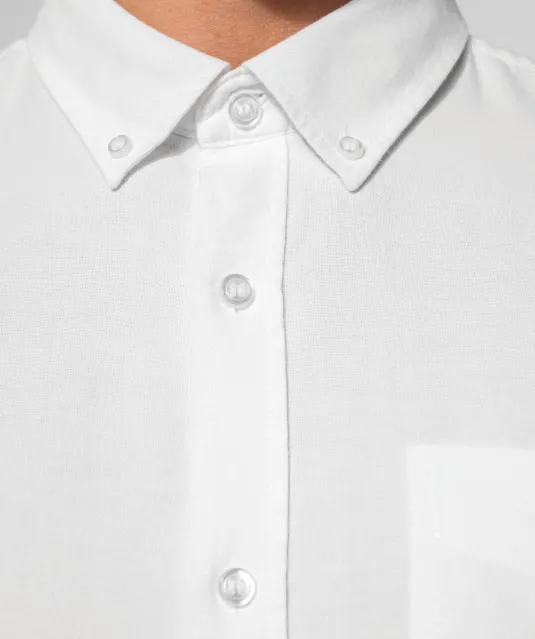K516 - Heren Oxford overhemd lange mouwen Oxford Blue