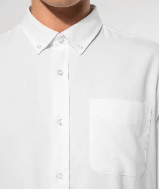K516 - Heren Oxford overhemd lange mouwen Oxford Blue