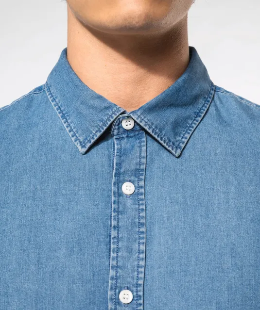K512 - Herenoverhemd Denim Chambray Blue