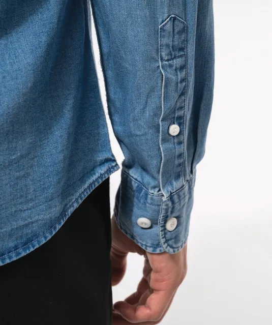 K512 - Herenoverhemd Denim Chambray Blue
