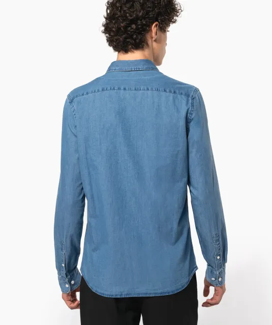K512 - Herenoverhemd Denim Chambray Blue