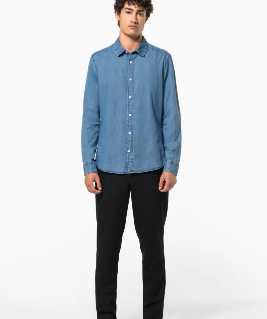 K512 - Herenoverhemd Denim Chambray Blue