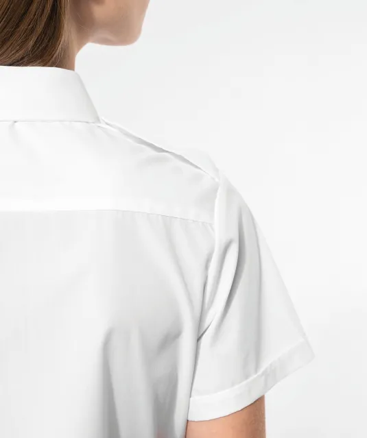 K504 - Damespilootoverhemd korte mouwen White