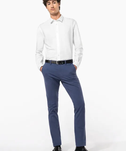 K595 - Heren overhemd Oxford lange mouwen Oxford Blue