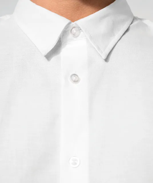 K595 - Heren overhemd Oxford lange mouwen Oxford Blue