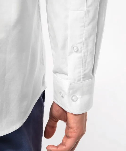 K595 - Heren overhemd Oxford lange mouwen Oxford Blue