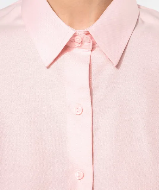 K536 - Dames Oxford blouse korte mouwen White