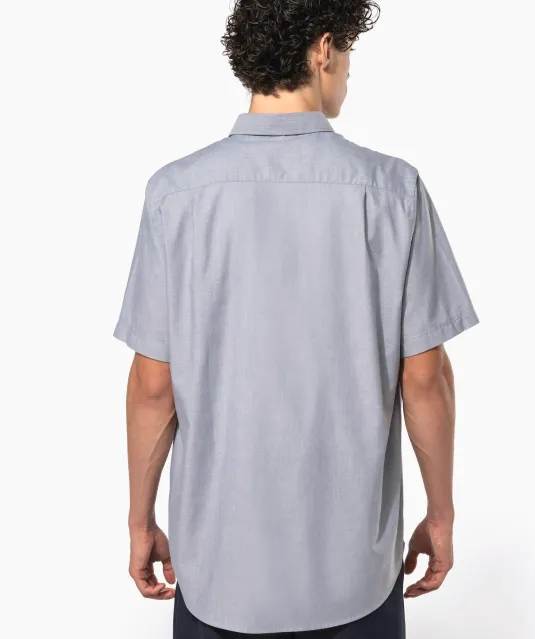 K535 - Heren Oxford overhemd korte mouwen White