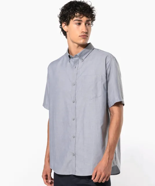 K535 - Heren Oxford overhemd korte mouwen White
