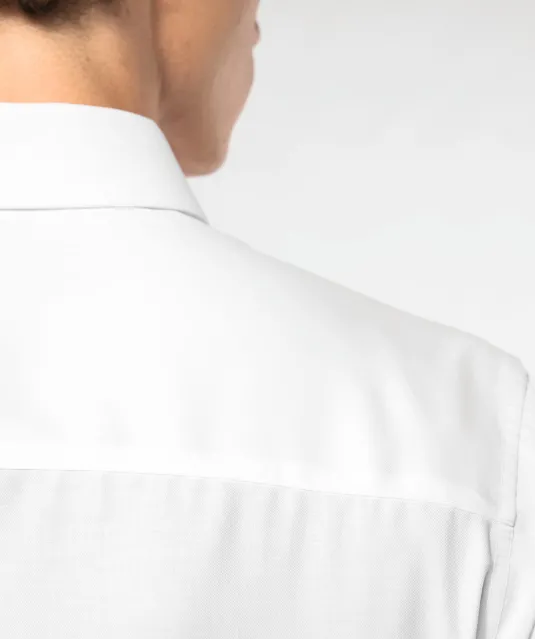 K522 - Getailleerd heren non-iron overhemd lange mouwen White