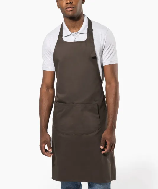 K885 - Katoenen schort met zak Dark Grey