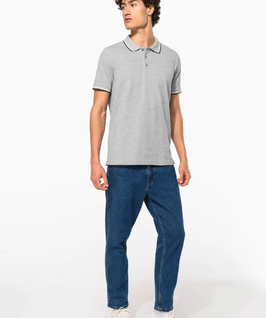 K250 - Polo korte mouwen Navy / Red / White
