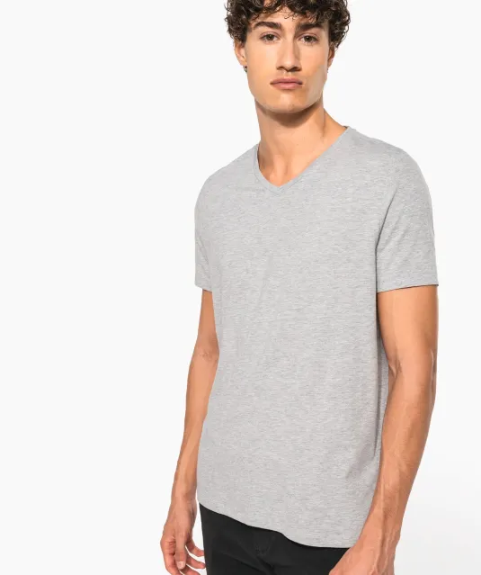 K3014 - T-shirt korte mouwen V-hals White