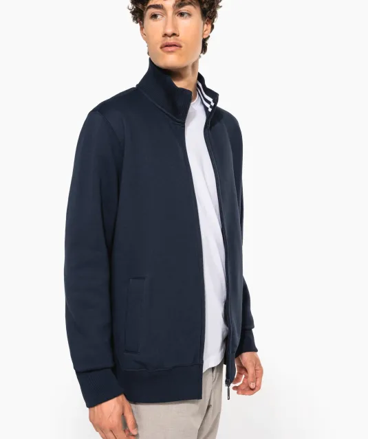 K456 - Herensweater met rits Black