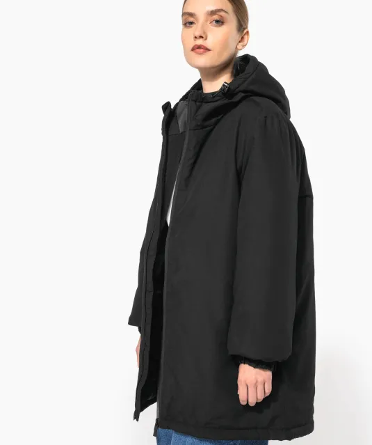 K6152 - Unisex gerecyclede parka met capuchon Black