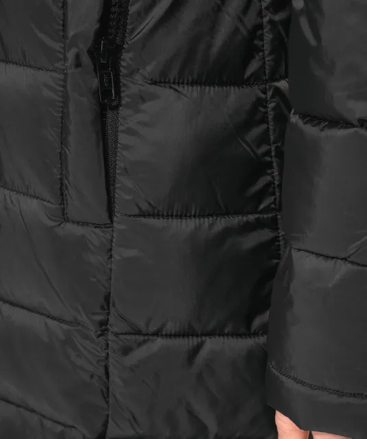 K6129 - Lichte damesparka met capuchon Black