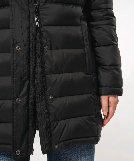 K6129 - Lichte damesparka met capuchon Black