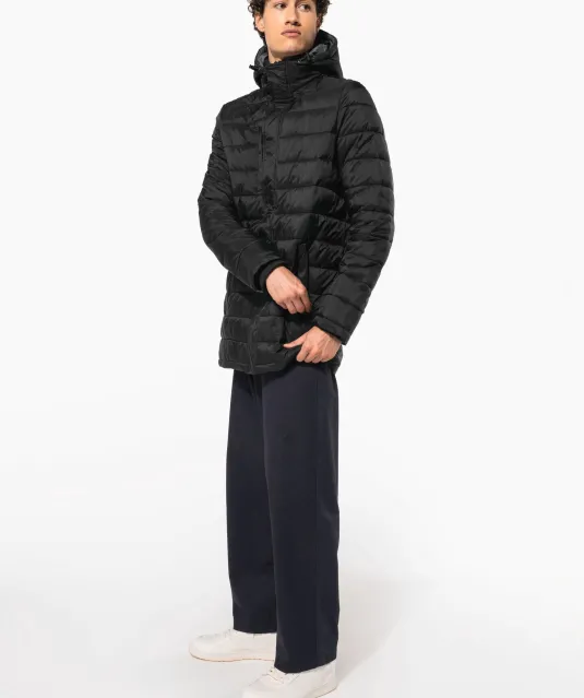 K6128 - Lichte herenparka met capuchon Black