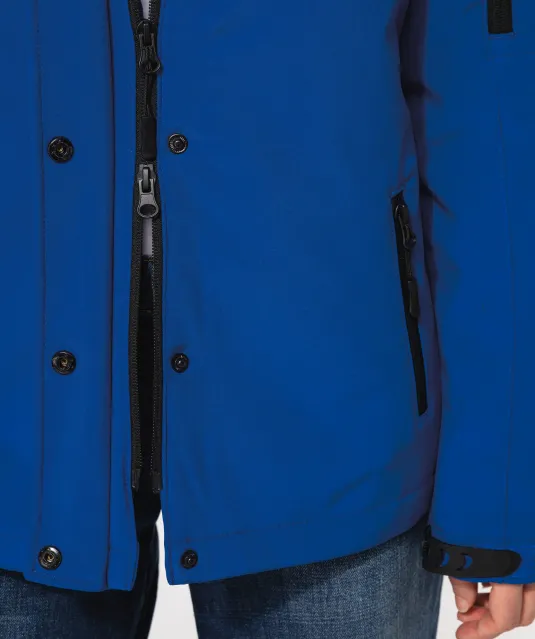 K651 - Gewatteerde softshell damesparka met capuchon Black
